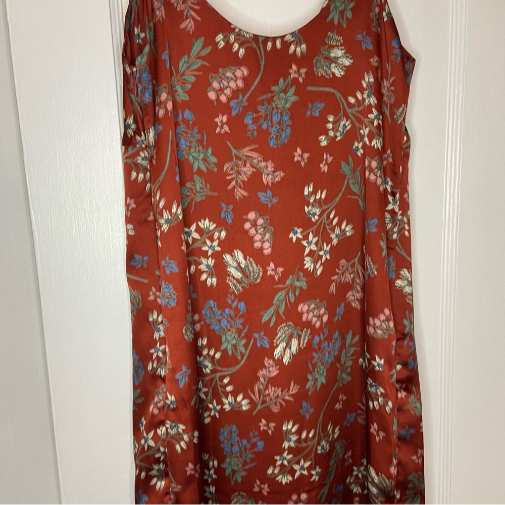 Forever 21 Draped Collar Floral Midi Sleeveless Dress Size Small - Picture 12 of 17